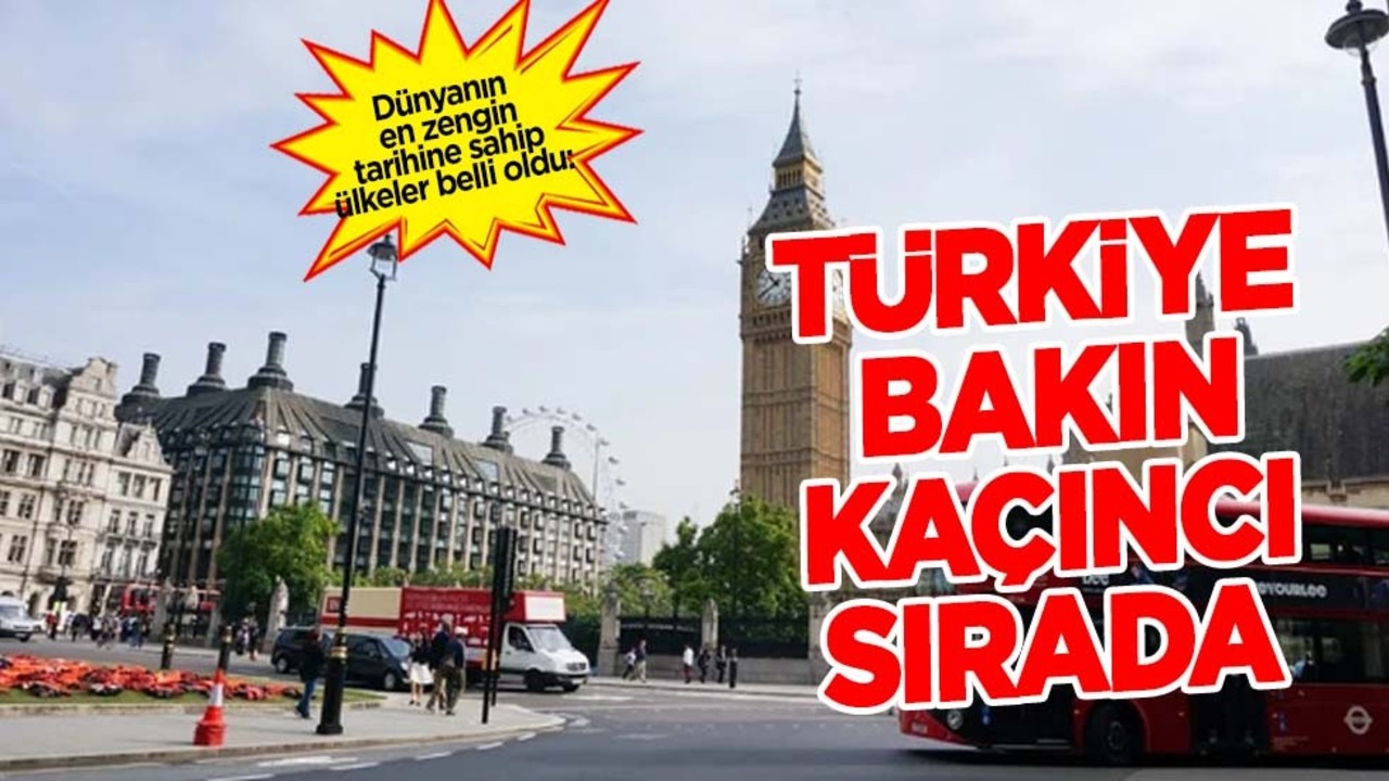 Dünyanın en zengin tarihine sahip ülkeler belli oldu: Türkiye'nin sırası bakın ne oldu!