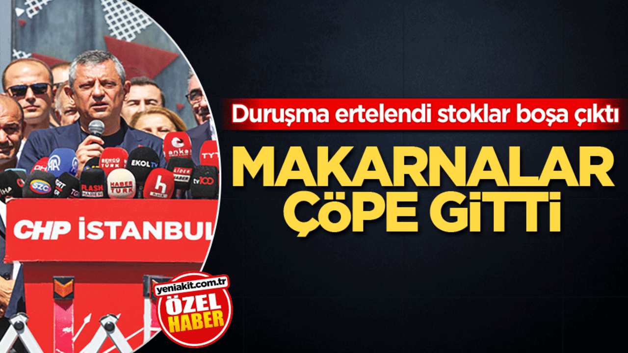 Duruşma ertelendi stoklar boşa çıktı! Marnalar çöpe gitti