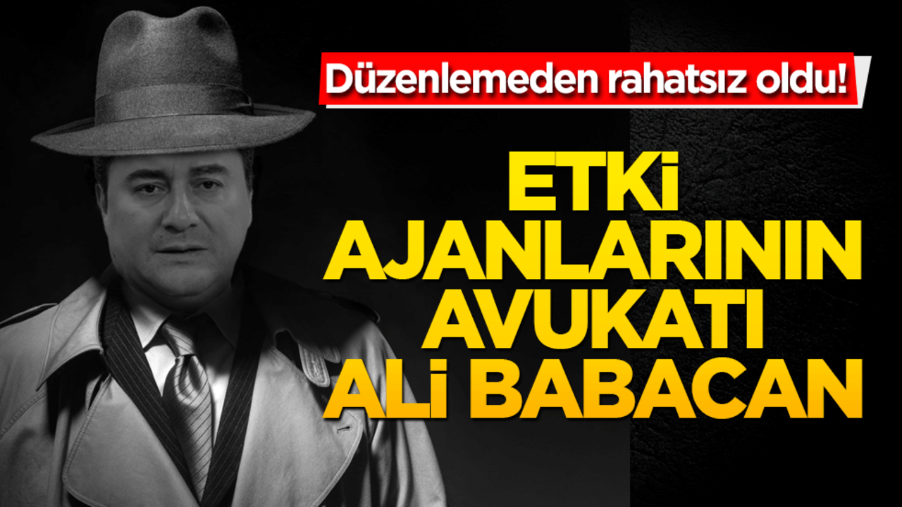 Düzenlemeden rahatsız oldu! Etki ajanlarının avukatı Ali Babacan