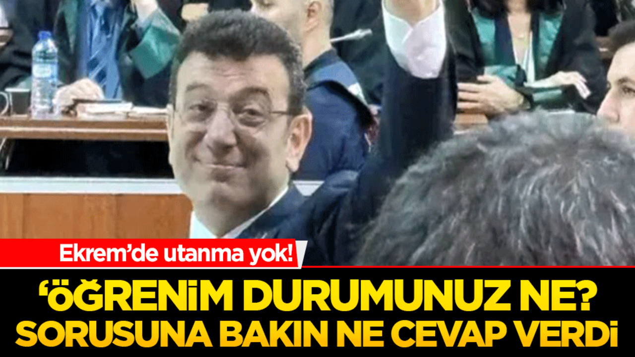 Ekrem’de utanma yok! ‘Öğrenim durumunuz ne? Sorusuna bakın ne cevap verdi