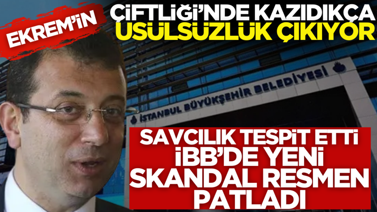 Ekrem’in çiftliğinde kazıdıkça usulsüzlük çıkıyor! Savcılık tespit etti İBB’de yeni skandal resmen patladı