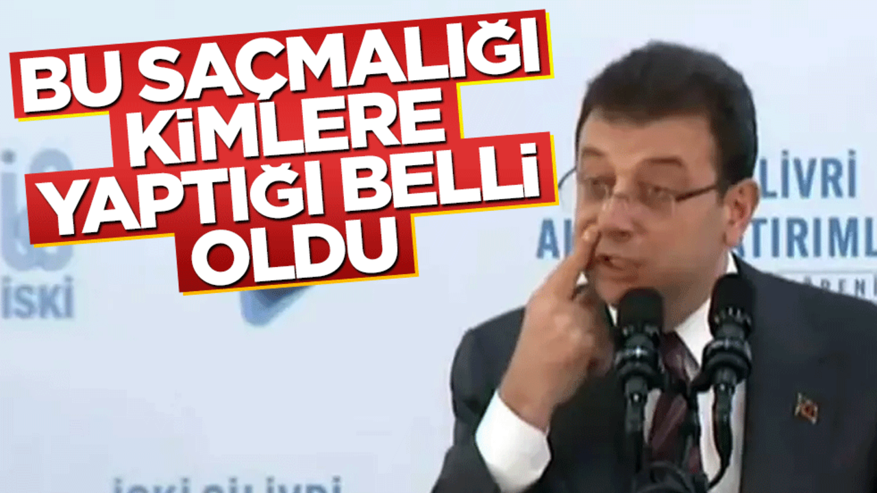 Ekrem'in "pışık" saçmalığını kime yaptığı belli oldu