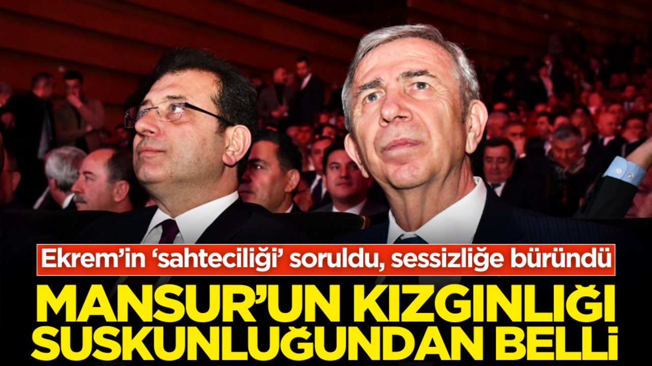 Ekrem’in ‘sahteciliği’ soruldu, sessizliğe büründü! Mansur’un kızgınlığı suskunluğundan belli