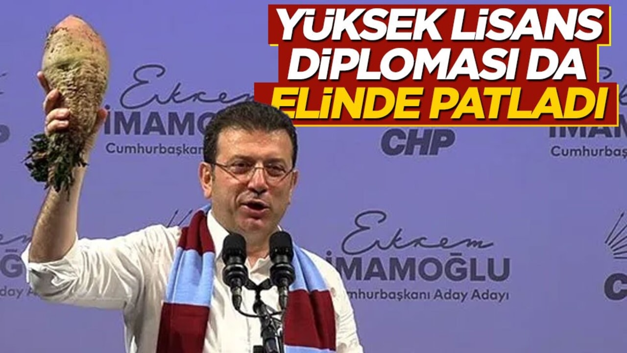 Ekrem’in yüksek lisansı da elinde patladı