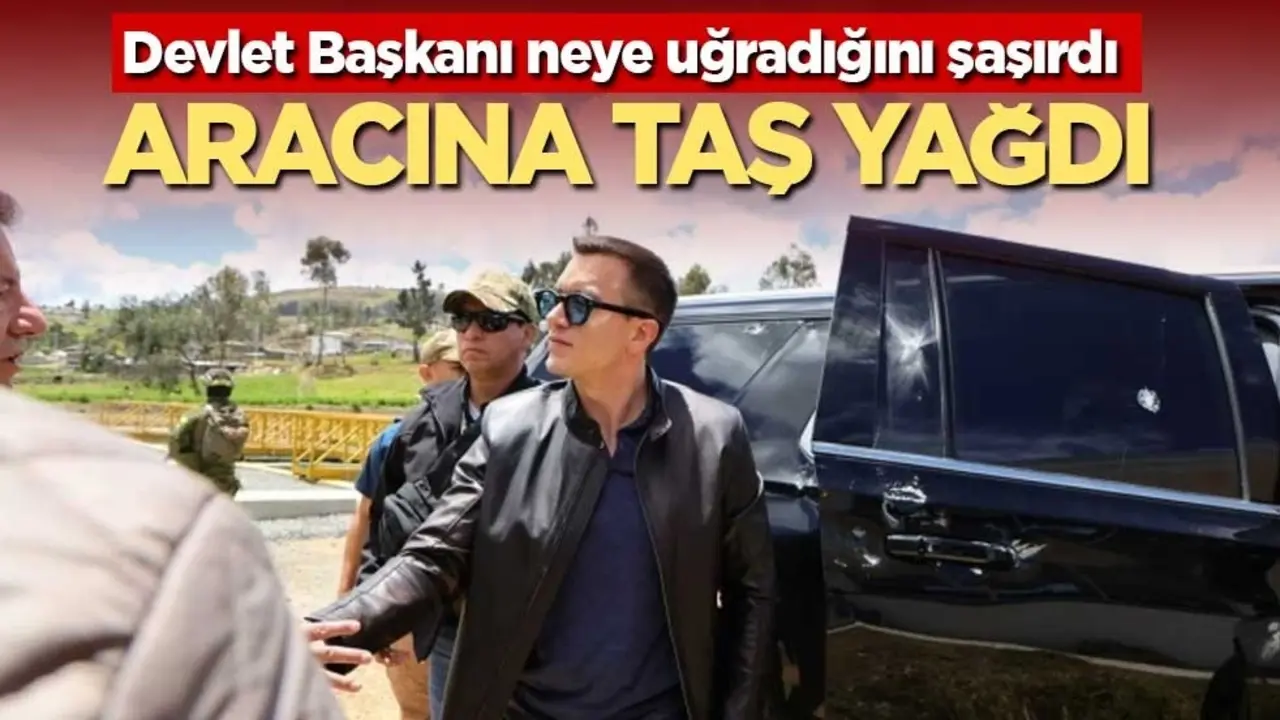 Ekvador Devlet Başkanı Noboa’nın aracına taş yağdı!