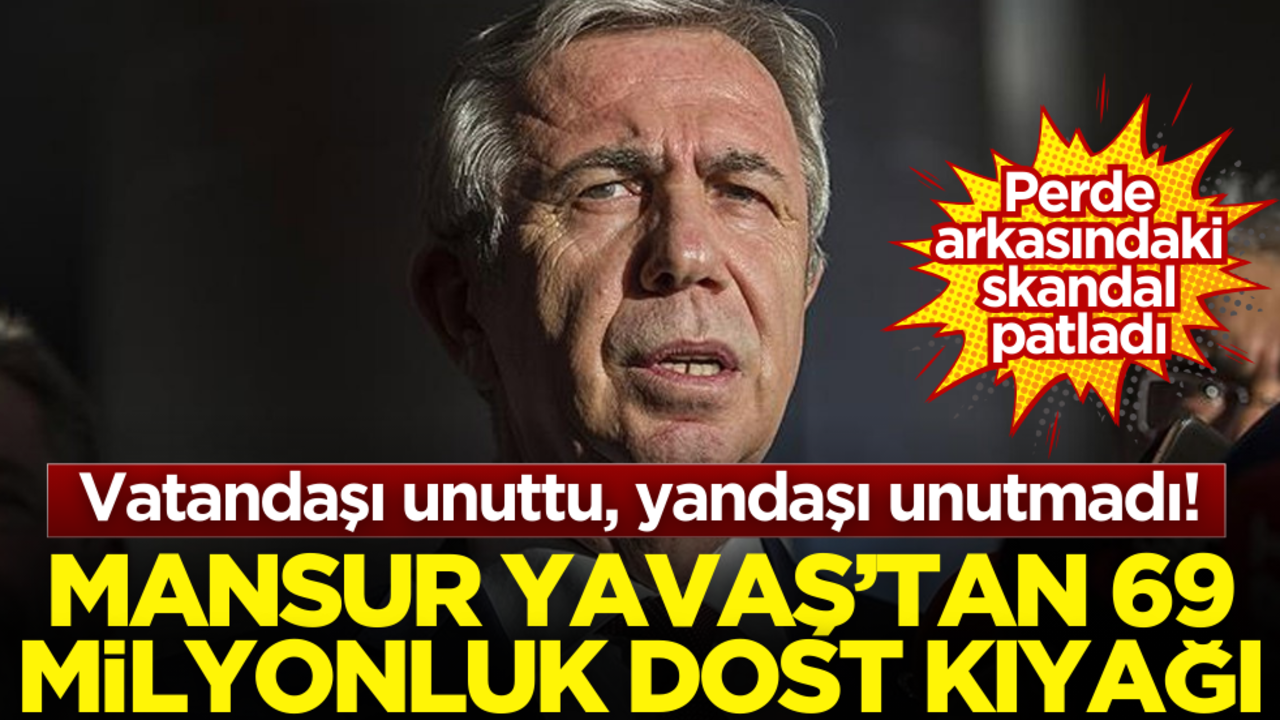 El altından götürmüşler! Mansur’dan 69 milyonluk dost kıyağı