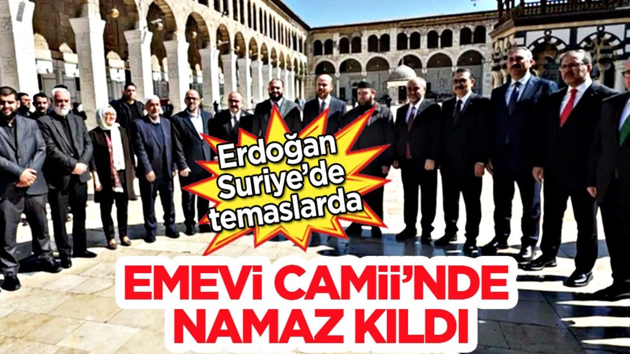 El Şara ile Bilal Erdoğan, Emevi Camii’nde namaz kıldı! Tarihi bir gelişme