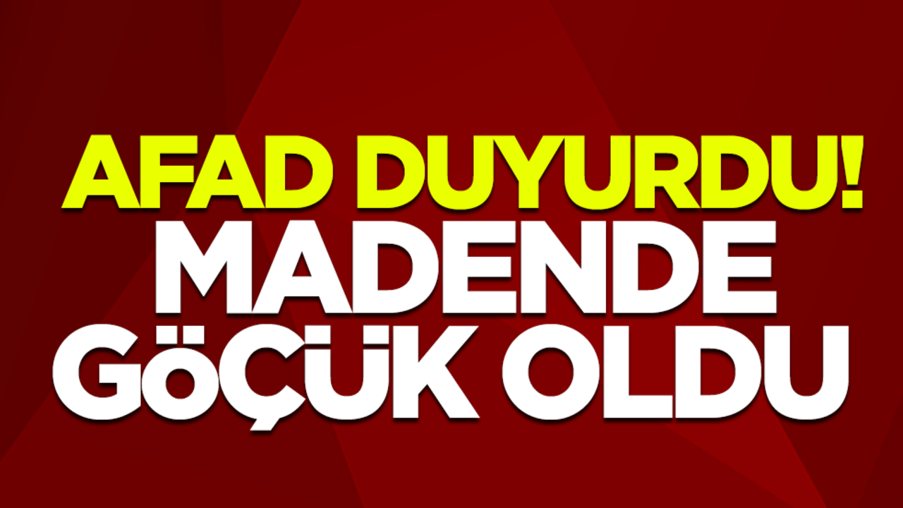 Elazığ'da madende göçük
