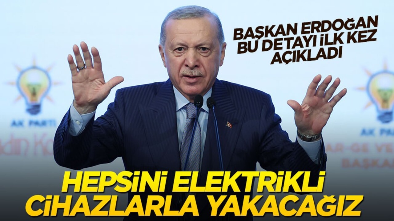 Erdoğan bu detayı ilk kez açıkladı: Hepsini elektrikli cihazlarla yakacağız