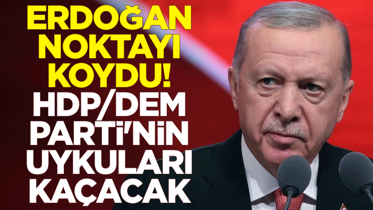 Erdoğan noktayı koydu! HDP/DEM Parti'nin uykuları kaçacak