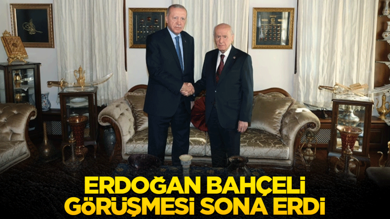 Erdoğan ve Bahçeli görüşmesini tamamladı