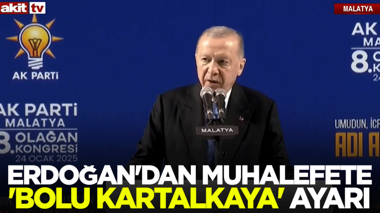 Erdoğan'dan muhalefete 'Bolu Kartalkaya' ayarı