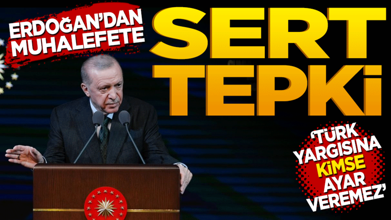 Erdoğan'dan muhalefete sert tepki! 'Türk yargısına kimse ayar veremez'