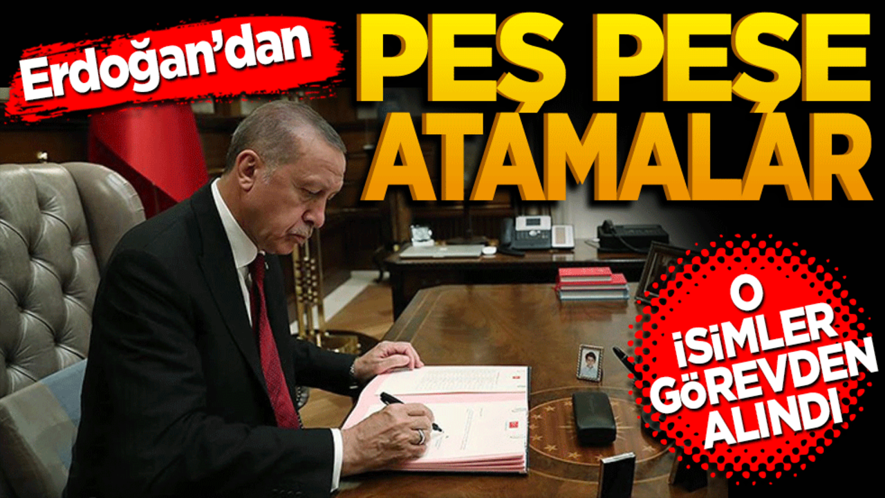 Erdoğan'dan peş peşe atamalar! O isimler görevden alındı