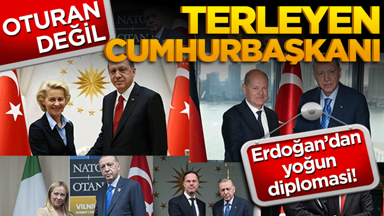 Erdoğan’dan yoğun diplomasi! Oturan değil terleyen Cumhurbaşkanı