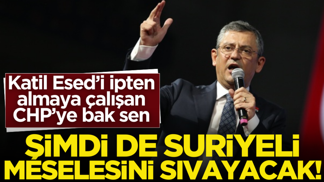 Esed'i ipten almaya çalışan CHP’ye bak sen! Şimdi de Suriyeli meselesini sıvayacak