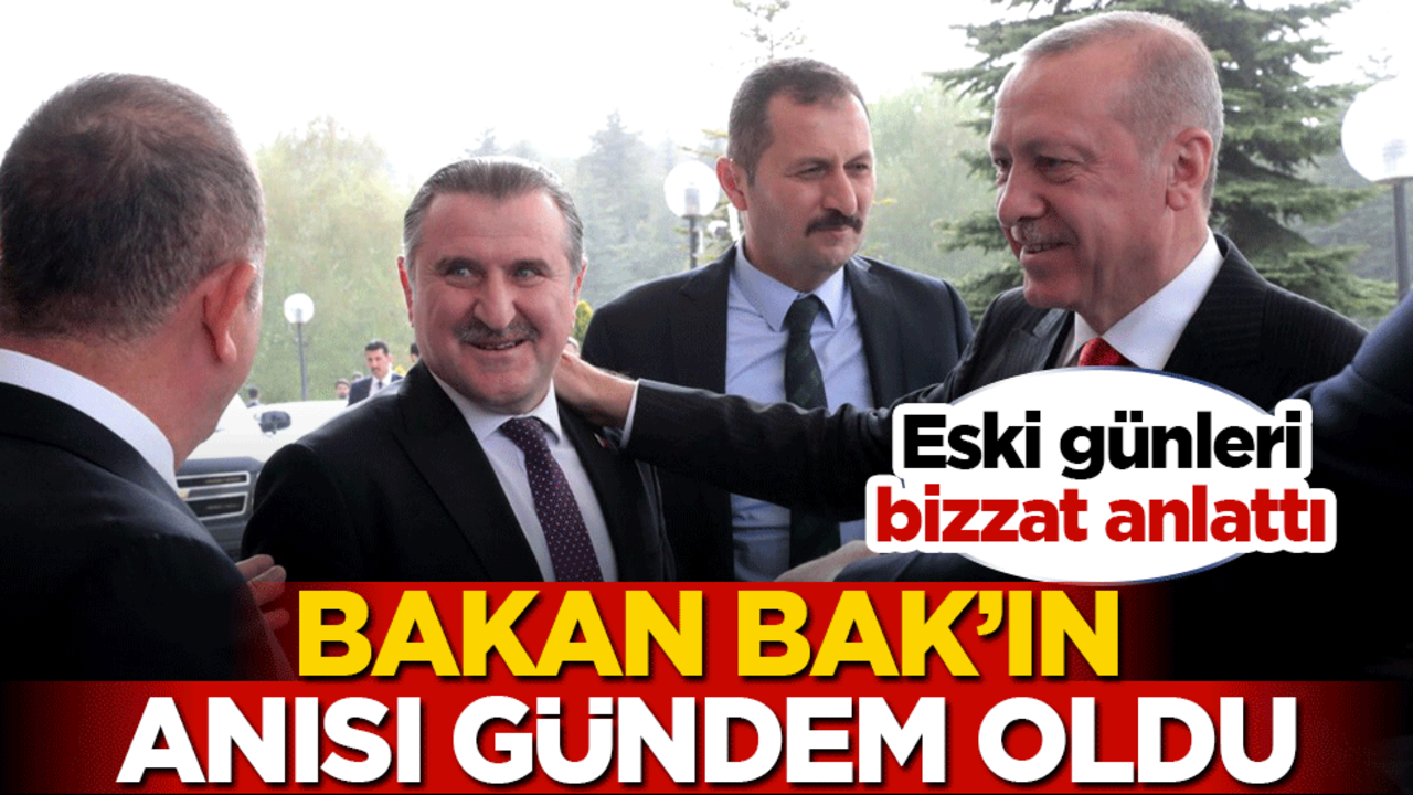 Eski günleri bizzat anlattı! Bakan Bak'ın anısı gündem oldu: Cumhurbaşkanı Erdoğan'dan burs almış