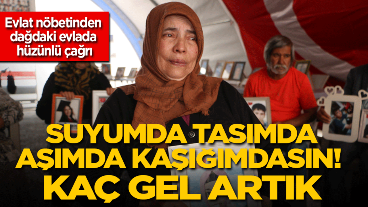 Evlat nöbetindeki anneden dağdaki evlada hüzünlü çağrı: Suyumda tasımda, aşımda kaşığımdasın! Kaç gel artık
