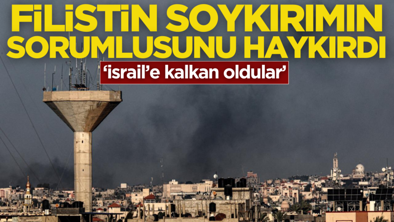 Filistin soykırımın sorumlusunu haykırdı: ‘İsrail’e kalkan oldular’