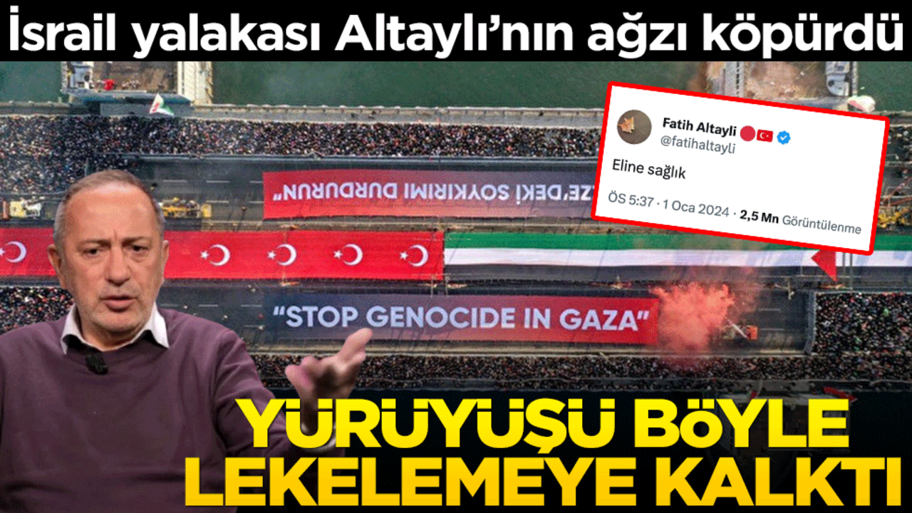 Filistin yürüyüşü Fatih Altaylı'yı çıldırttı