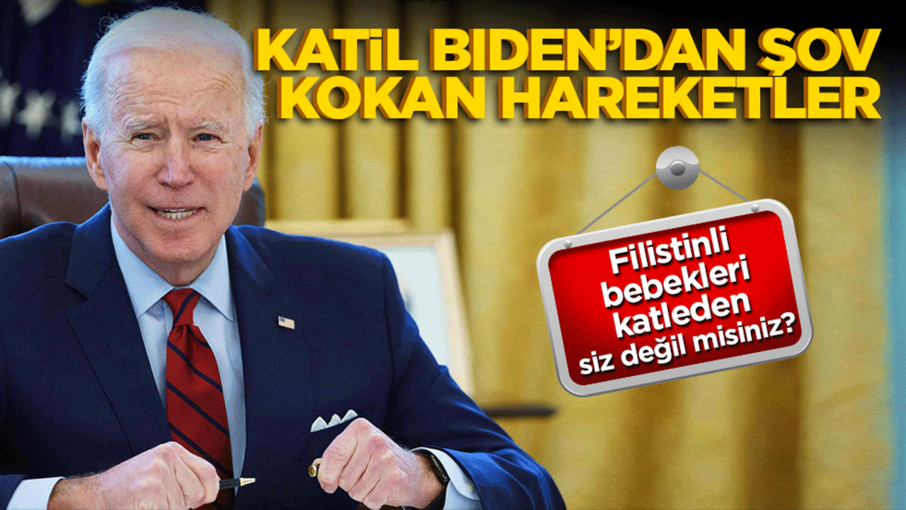 Filistinli bebekleri katleden siz değil misiniz? Katil bıden’dan şov kokan hareketler