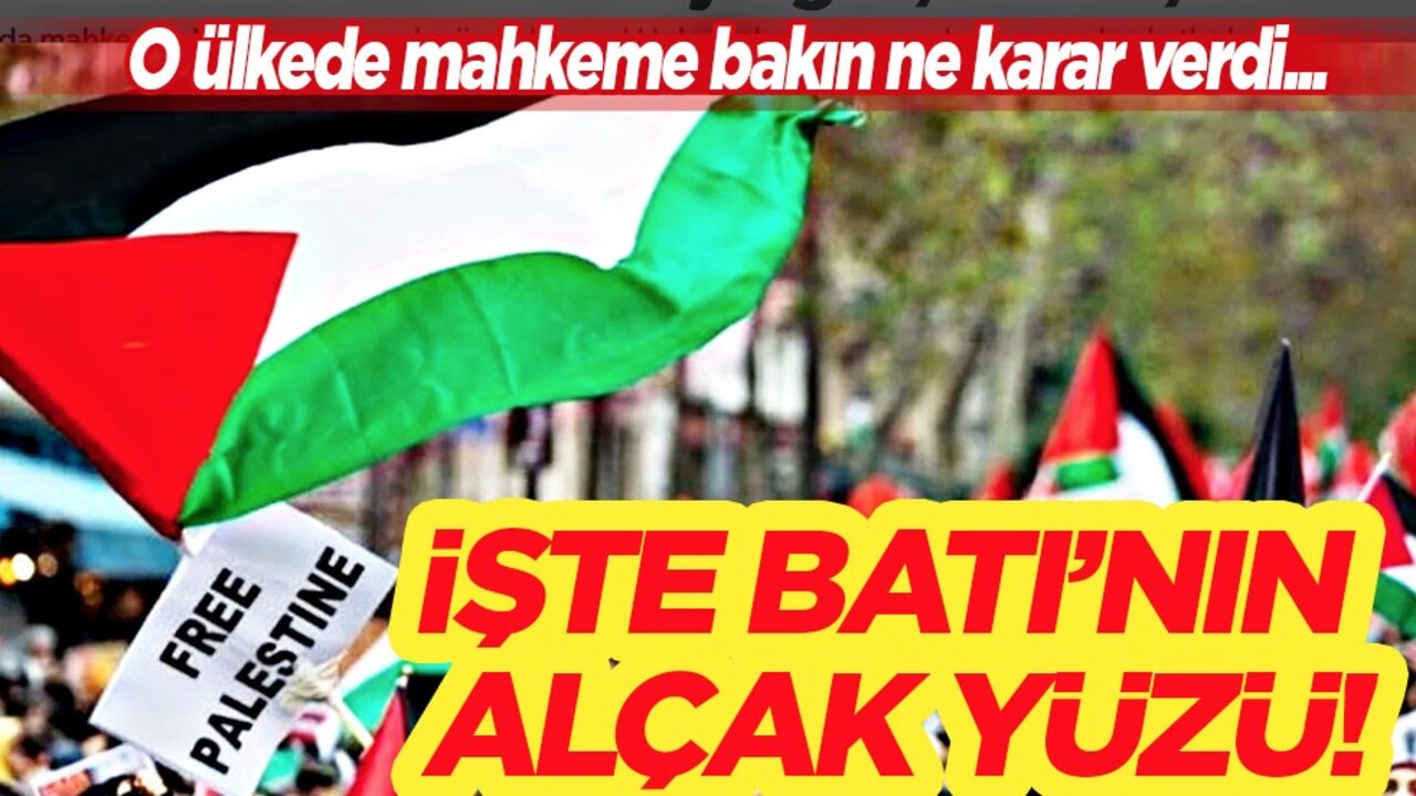 Fransa'da skandal! Filistin bayrağı açtılar: Men cezası haberi geldi, iki sivil çılgına döndü!