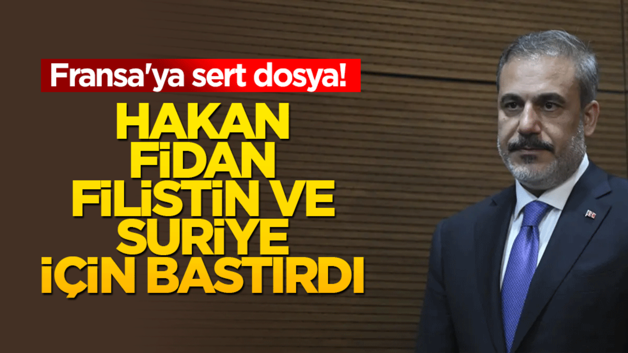 Fransa'ya sert dosya! Fidan, Filistin ve Suriye için bastırdı