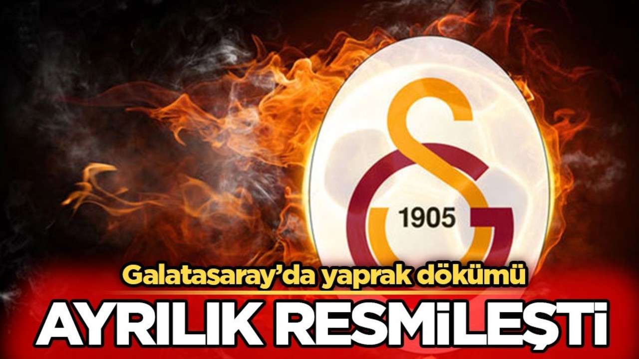 Galatasaray'da yaprak dökümü! Ayrılık resmileşti...