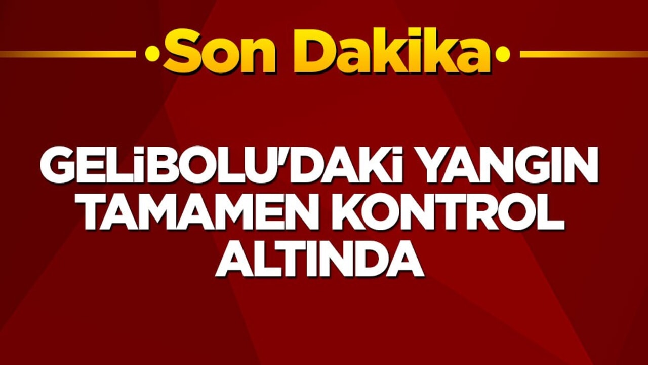 Gelibolu'daki yangın tamamen kontrol altında