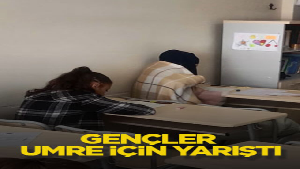 Gençler umre için yarıştı