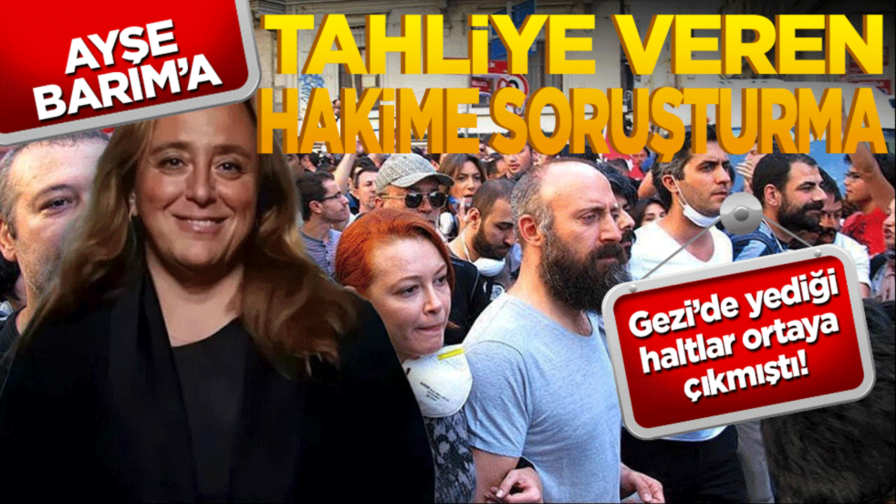 Gezi’de yediği haltlar ortaya çıkmıştı! Ayşe Barım’a tahliye veren hakime soruşturma
