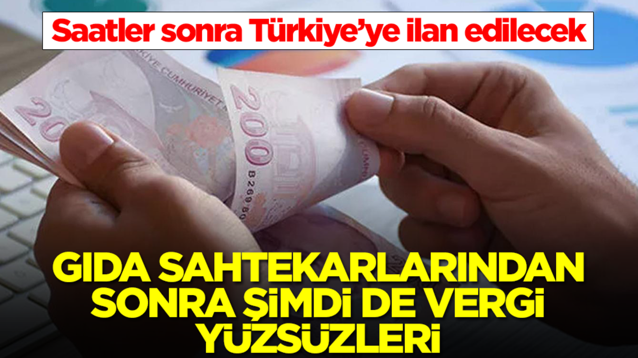 Gıda sahtekarlarından sonra şimdi de vergi yüzsüzleri! Saatler sonra Türkiye'ye ilan edilecek
