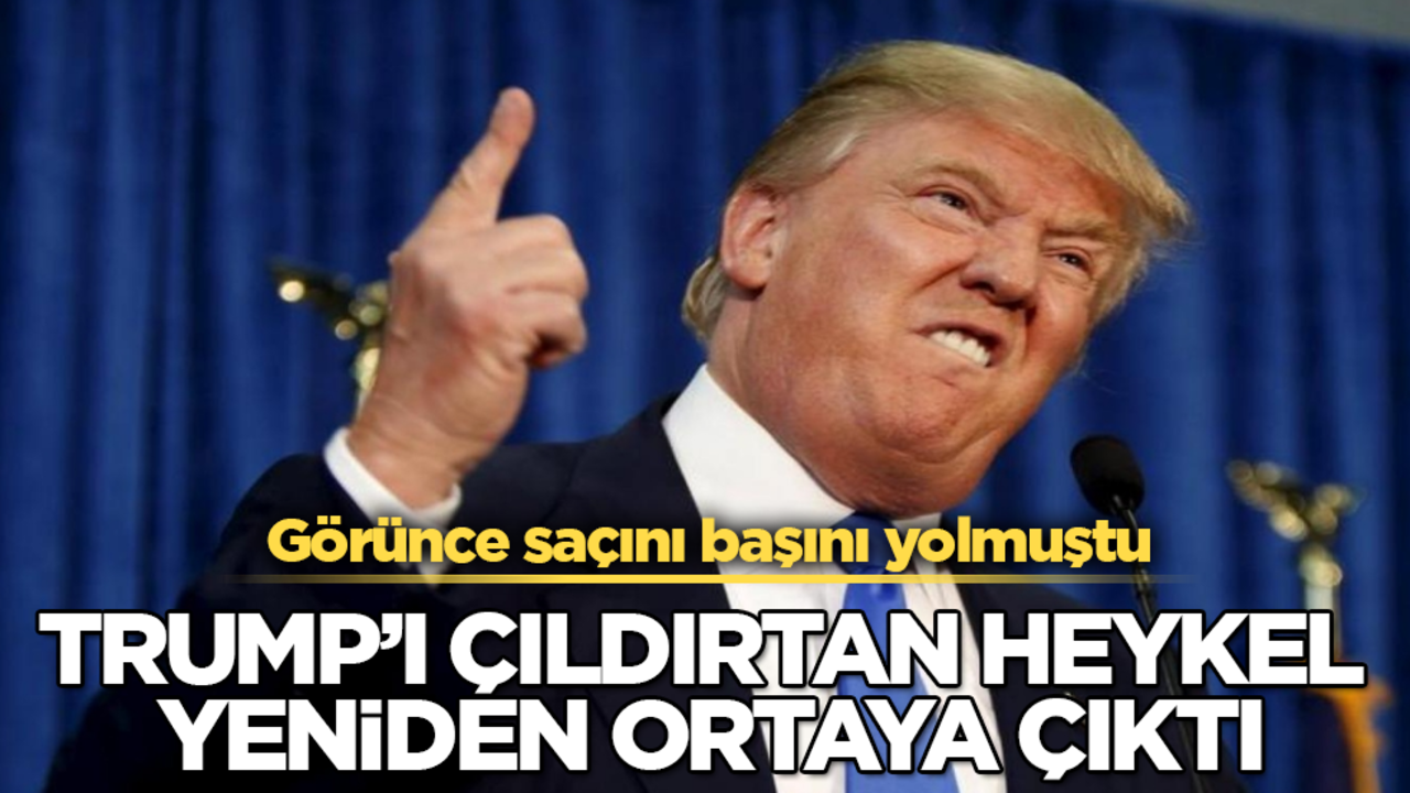 Görünce saçını başını yolmuştu! Trump’ı çıldırtan heykel yeniden ortaya çıktı