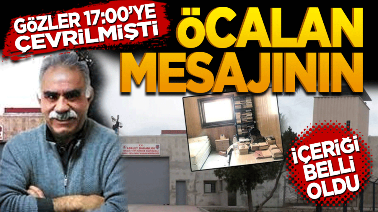 Gözler saat 17.00'ye çevrilmişti! Öcalan mesajının içeriği belli oldu