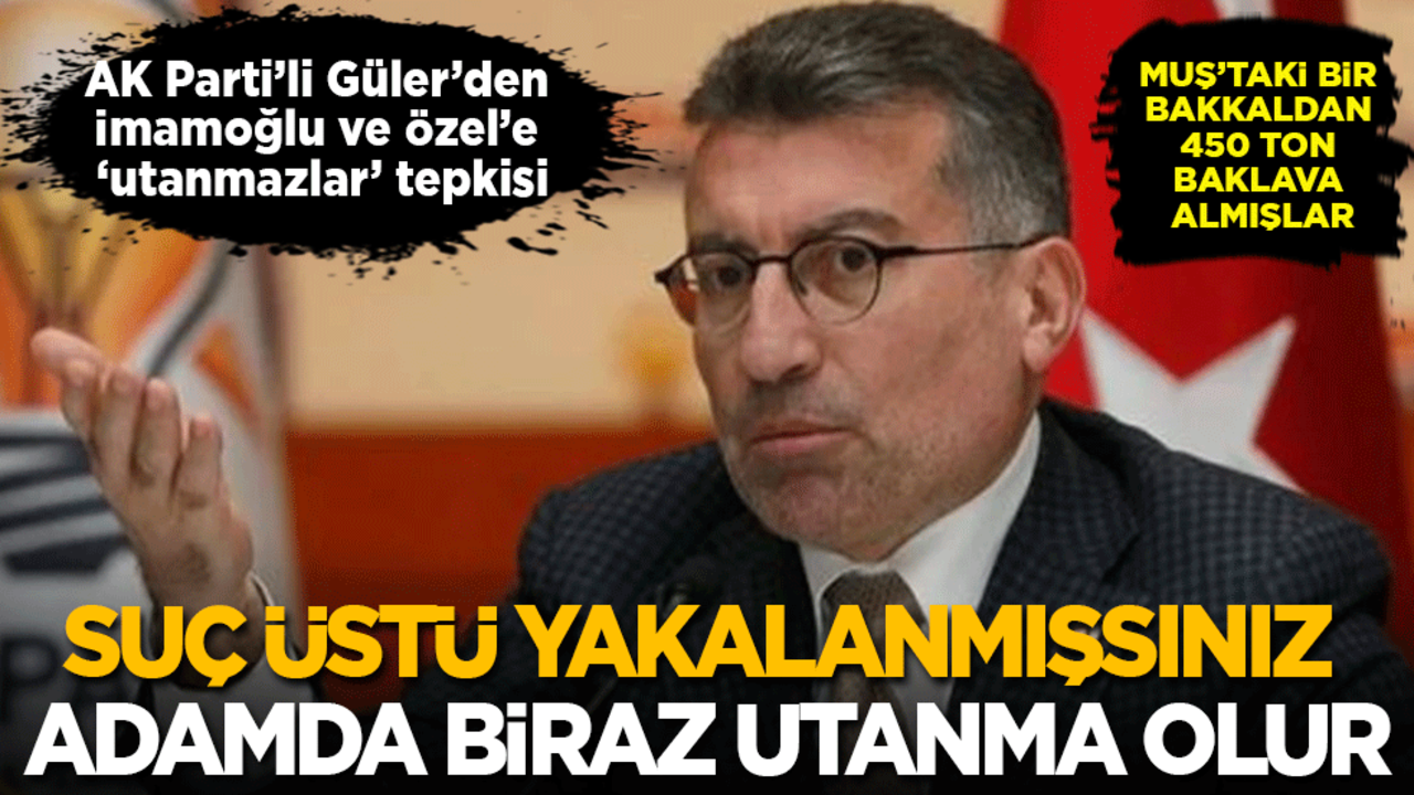Güler’den İmamoğlu ve Özel’e 'utanmazlar' tepkisi: Suçüstü yakalanan adamda biraz utanma olur!