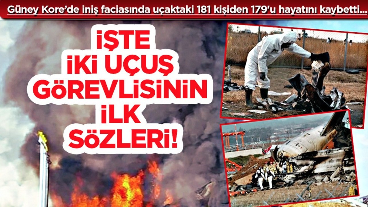 Güney Kore'deki 179 kişinin öldüğü uçak kazası: İki uçuş görevlisinin ilk sözleri