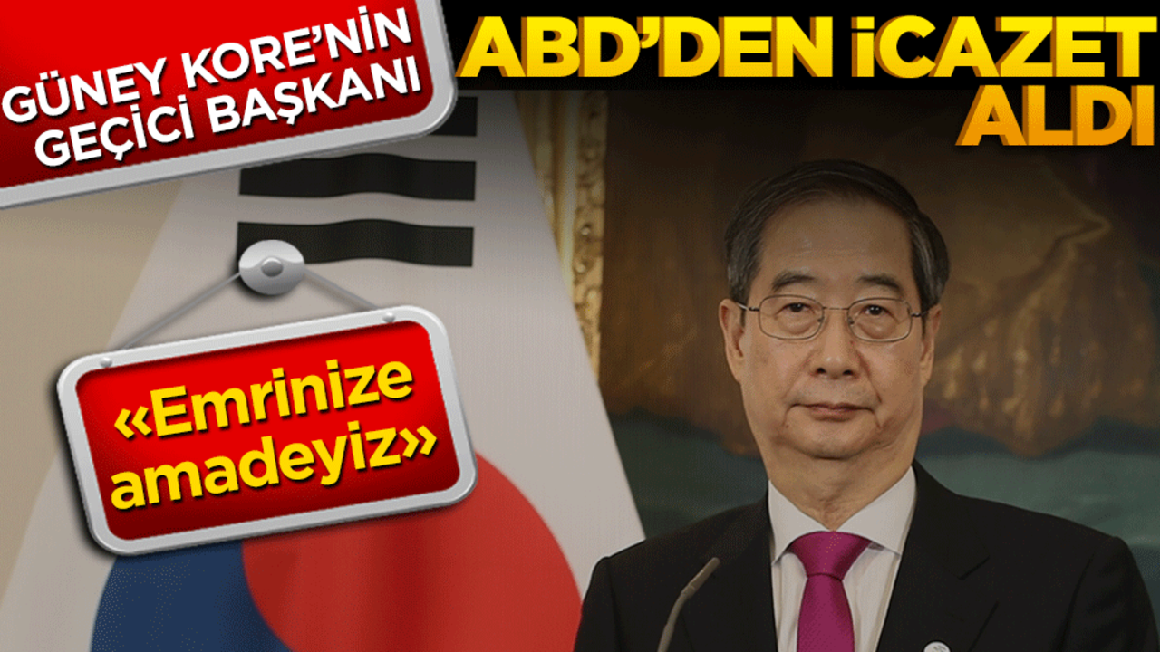 Güney Kore'nin geçici başkanı ABD'den icazet aldı!