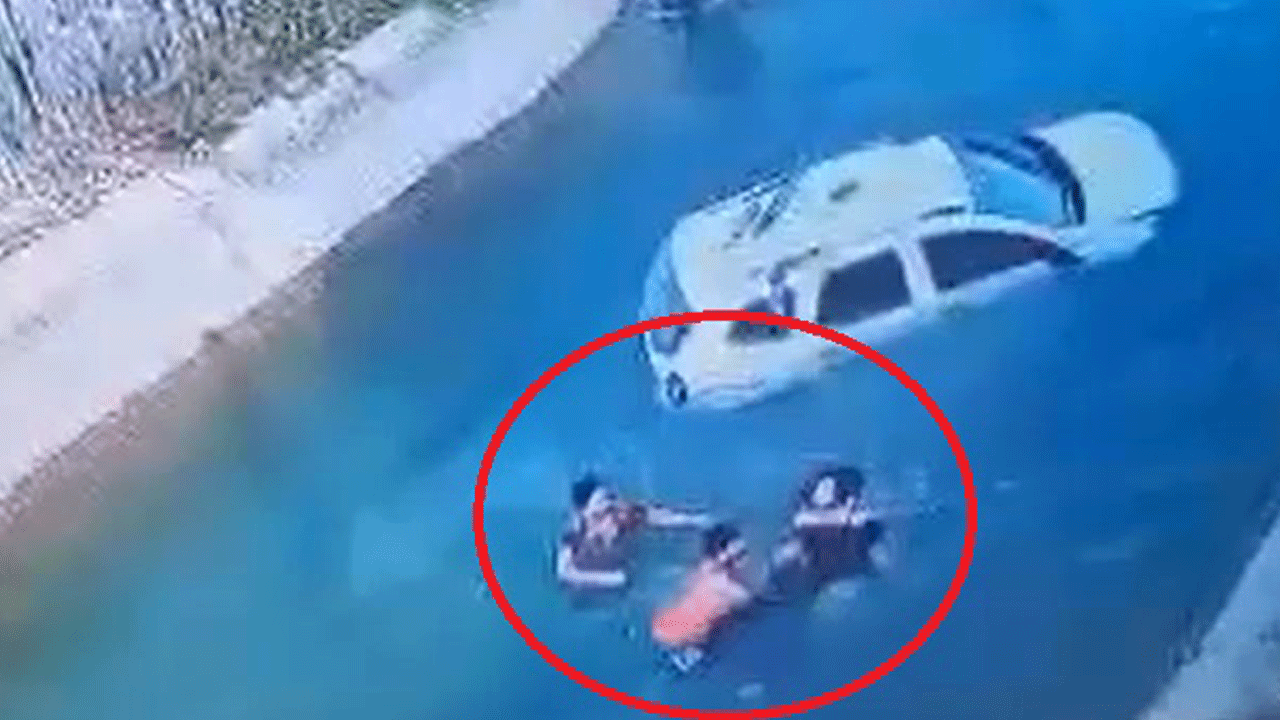 Günün kahramanları: Sulama kanalına uçan cipteki 2 kişiyi kanala atlayarak kurtardılar