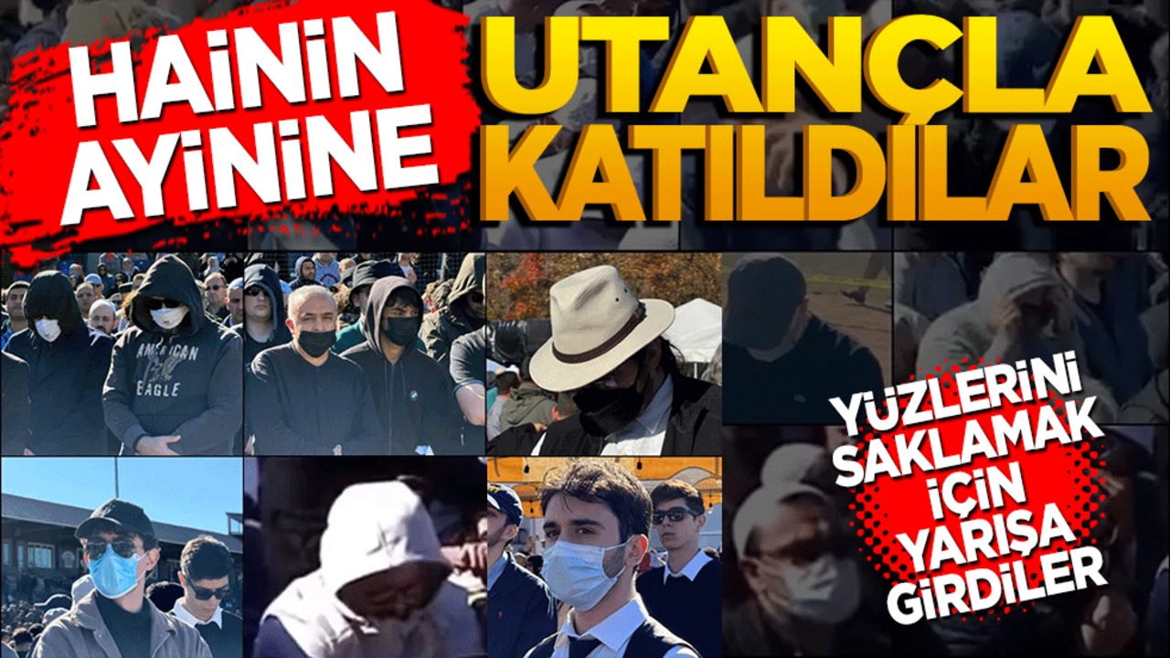 Hainin ayinine utançla katıldılar! Yüzlerini saklamak için yarışa girdiler