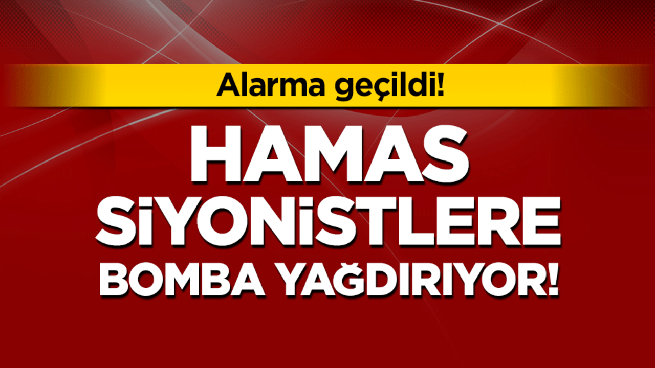 HAMAS siyonistlere bomba yağdırıyor! Alarma geçildi!