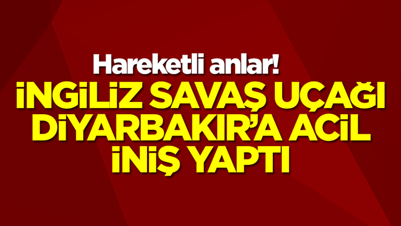 Hareketli anlar! İngiliz savaş uçağı Diyarbakır'a acil iniş yaptı