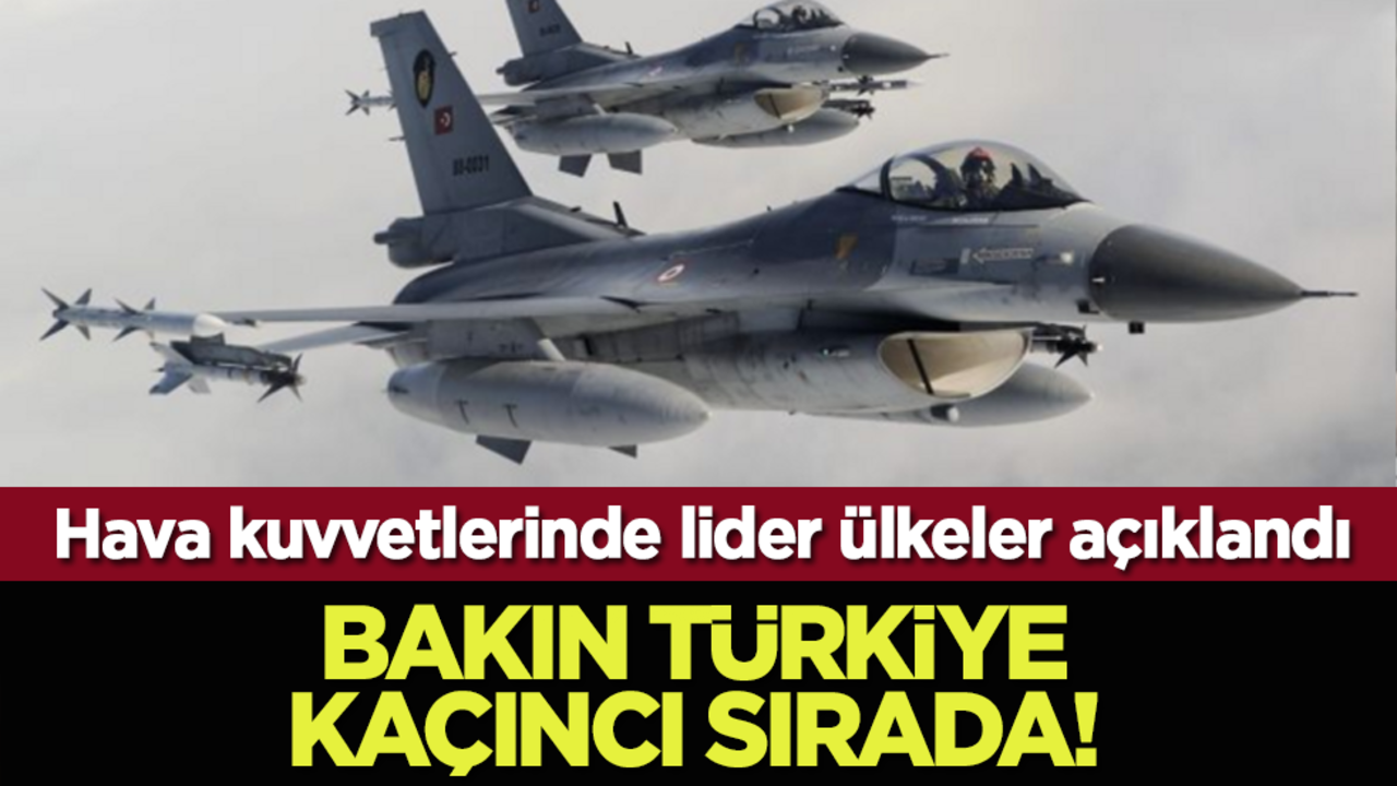 Hava kuvvetlerinde lider ülkeler açıklandı: Bakın Türkiye kaçıncı sırada!