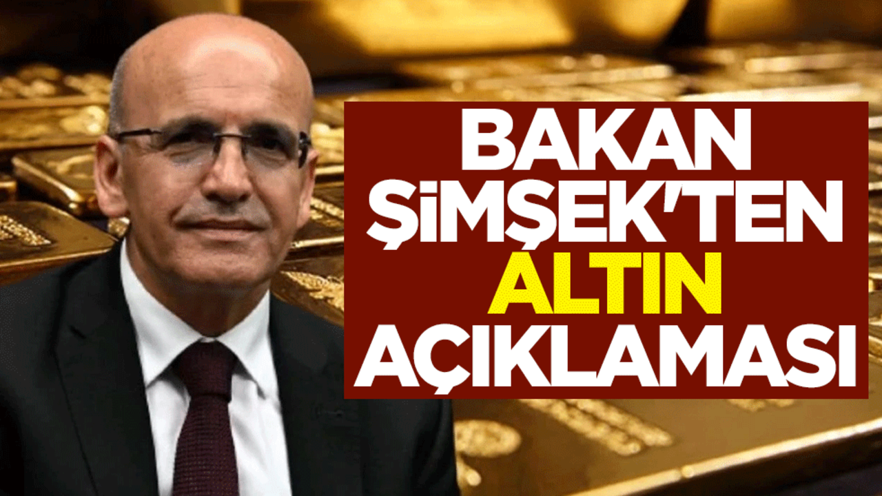 Hazine ve Maliye Bakanı Mehmet Şimşek'ten altın açıklaması