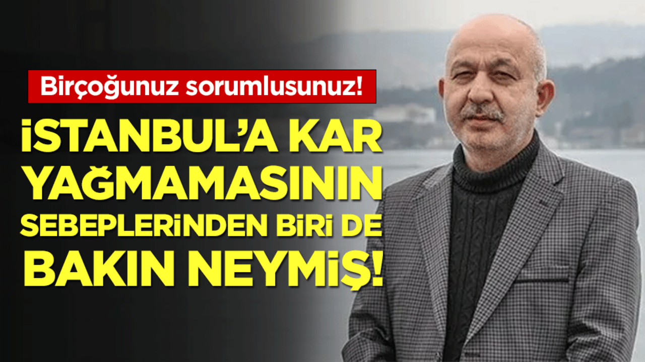 Hepiniz sorumlusunuz: İstanbula kar yağmamasının sebeplerinden biri de bakın neymiş!