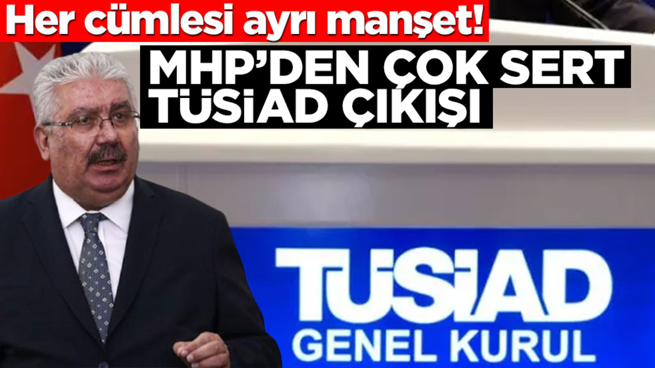 Her cümlesi manşetlik! MHP'den çok sert TÜSİAD çıkışı