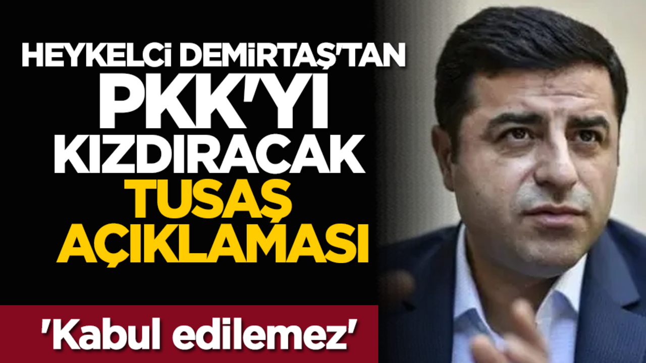 Heykelci Demirtaş'tan PKK'yı kızdıracak TUSAŞ açıklaması 'Kabul edilemez'