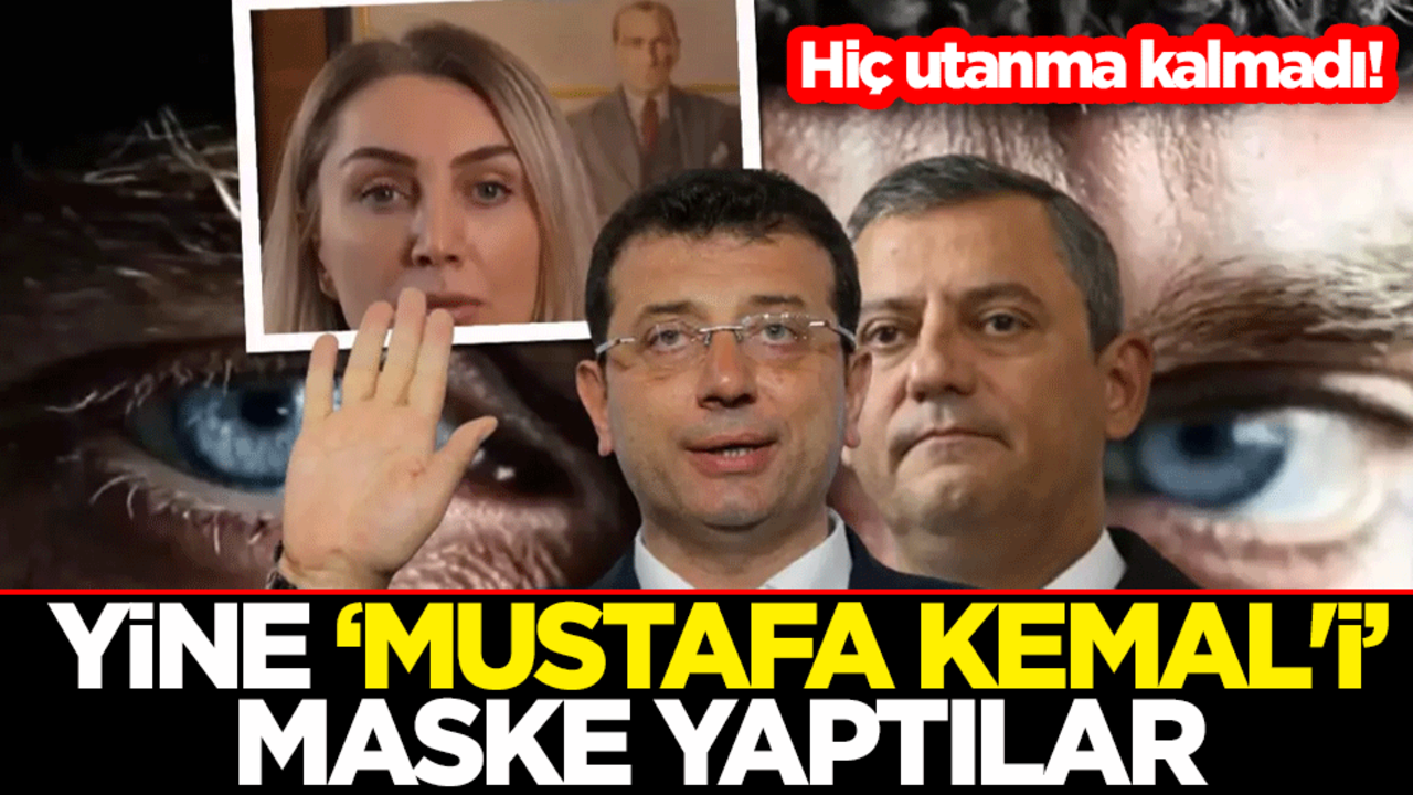 Hiç utanma kalmadı! Yine "Mustafa Kemal'i" maske yaptılar