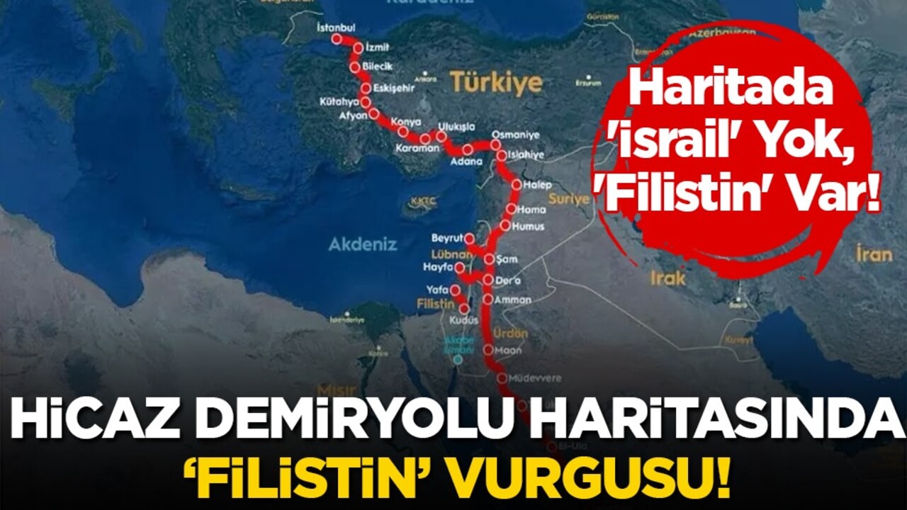Hicaz Demiryolu haritasında dikkat çeken ‘Filistin’ detayı