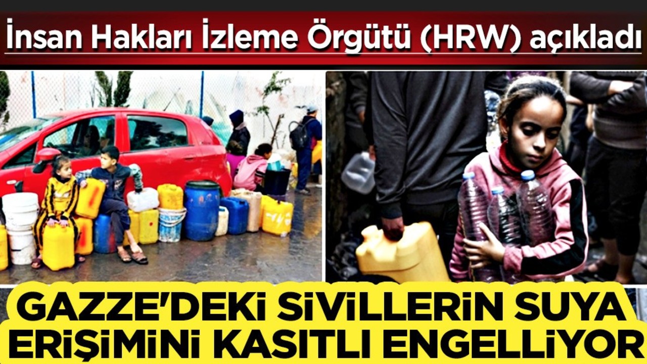 HRW: İsrail Gazze'de yiyecek, suya erişimini kasıtlı engelleyerek soykırım suçu işliyor