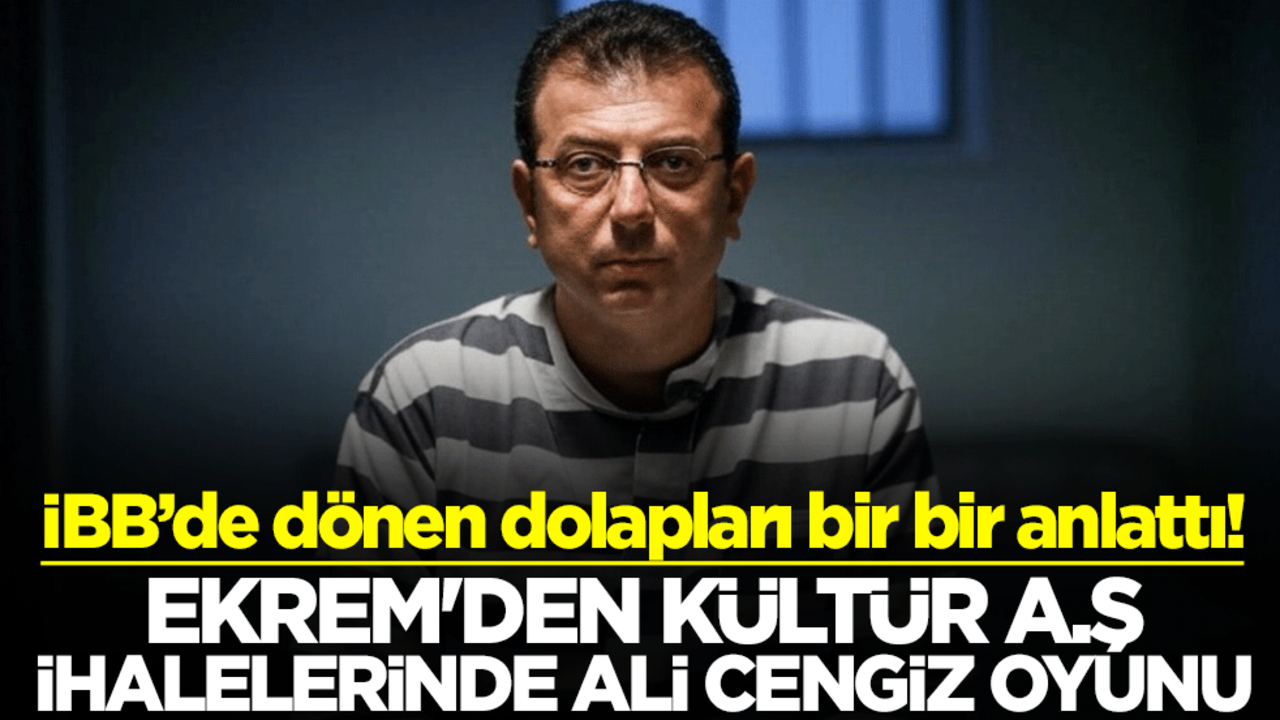 İBB’de dönen dolapları bir bir anlattı! Ekrem'den Kültür A.Ş ihalelerinde Ali Cengiz oyunu